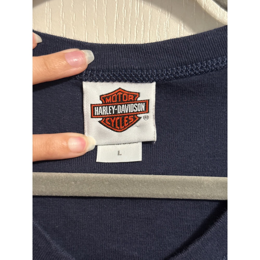 Harley Davidson Mesh Tattoo Sleeve Shirt Y2K Indie Sleaze Grunge Biker Americana - Picture 8 of 9